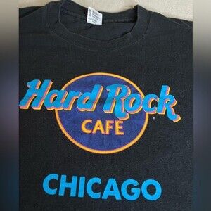 Vintage Hard Rock Cafe Chicago Mens T-Shirt Size L Black